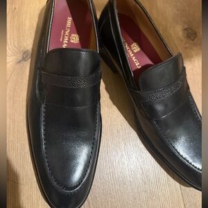 NEW Bruno Magli Silvestro Leather Penny Loafers Black Sz 9.5 Men Nwob